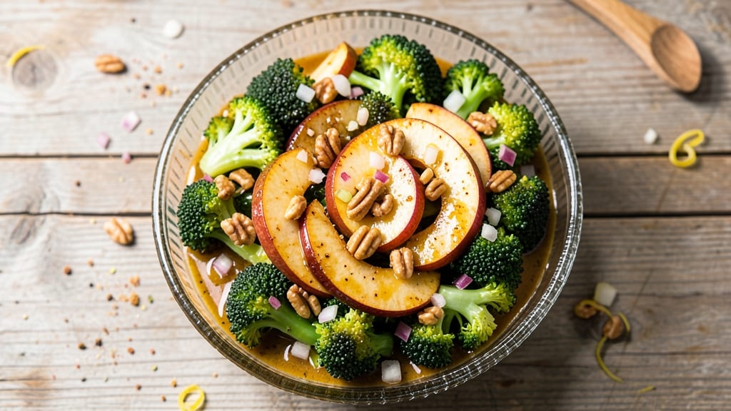 Honey Crisp Apple Broccoli Salad Recipe: Sweet Apple and Peppery Broccoli Crunch