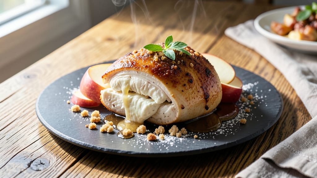 Apple and Brie Stuffed Chicken Recipe: Crispy Skin with Melty Cheese and Sweet Apple Surprise