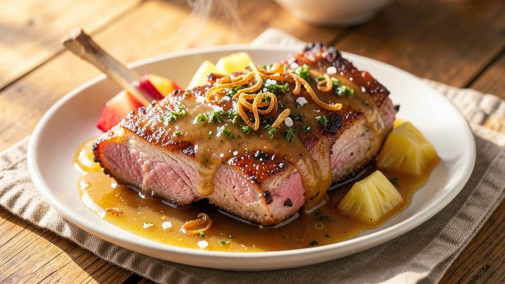 Hawaiian Pineapple Pork Chops Recipe: Sweet-Tart Glaze with Crisp Celery-Pepper Bites
