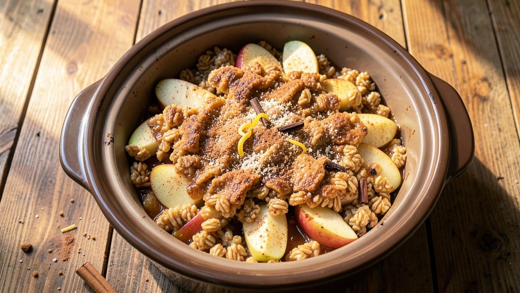 Slow Cooker Apple Crisp Recipe With Oatmeal: Warm Spice and Crunchy Topping Magic