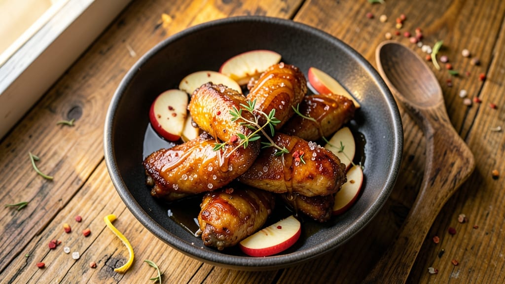 Whiskey Apple Wings Recipe: Smoky-Sweet Glaze with Crispy Celery Crunch