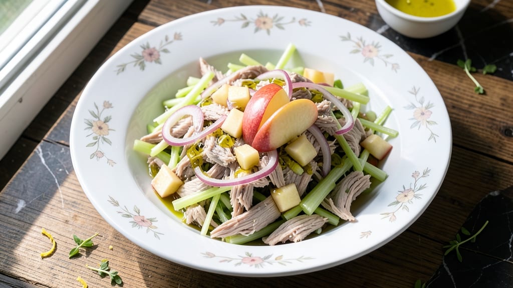Tuna Apple Celery Salad Recipe: Crisp Celery and Apple Crunch Without Dressing