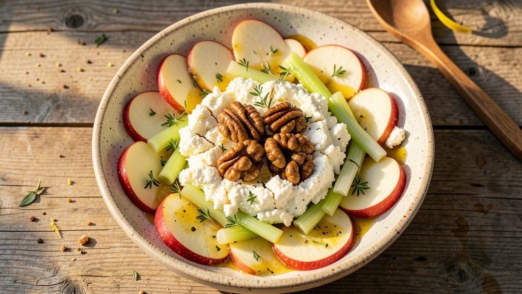 Apple Walnut Goat Cheese Salad Recipe: Crisp Celery and Sweet Apple Crunch Fusion