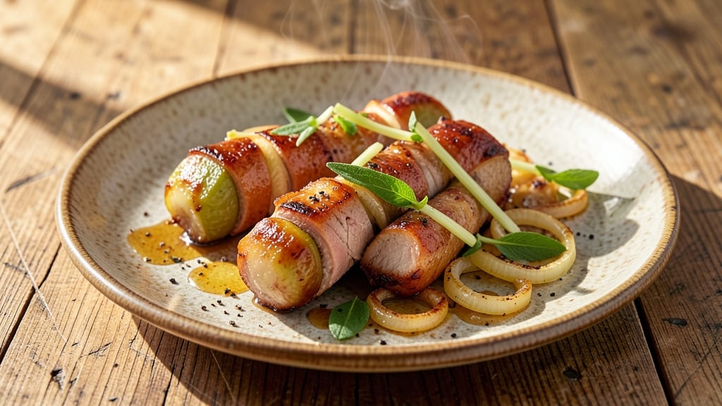 Pork and Apple Sausage Recipe UK: Crispy Celery and Sweet Apple One-Pan Feast
