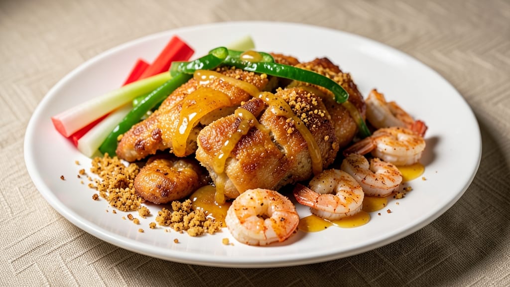 Cheesecake Factory Crispy Pineapple Chicken and Shrimp Recipe: Sweet-Tart Glaze Meets Crunchy Celery Pepper Bites