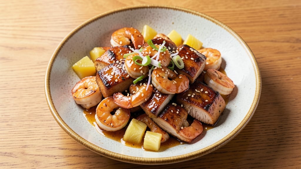 Cheesecake Factory Pineapple Chicken and Shrimp Recipe: Tropical Crisp-Topped Protein Fusion