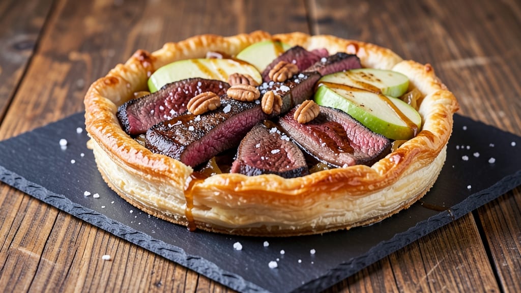 Omaha Steak Apple Tart Recipe: Crispy Pastry Crust with Caramelized Apple-Filled Center