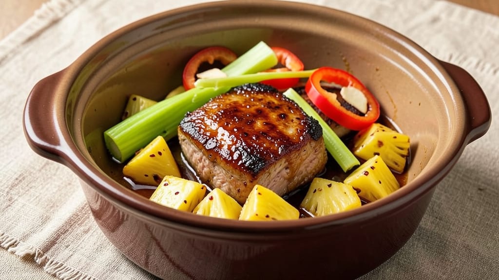 Hawaiian Pineapple Pork Chops Crockpot Recipe: Slow-Cooked Sweetness with Celery Pepper Crunch