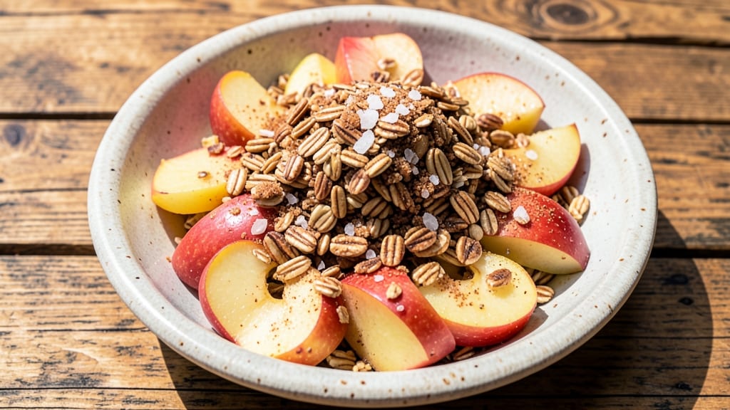 Apple Crisp Salad Recipe: Warm Spiced Topping Meets Crunchy Apple Bites