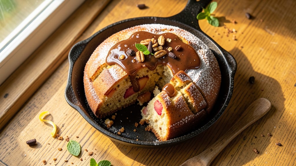 Apple Cake With Rum Sauce Recipe: Boozy Caramel Drizzle Over Spiced Layers