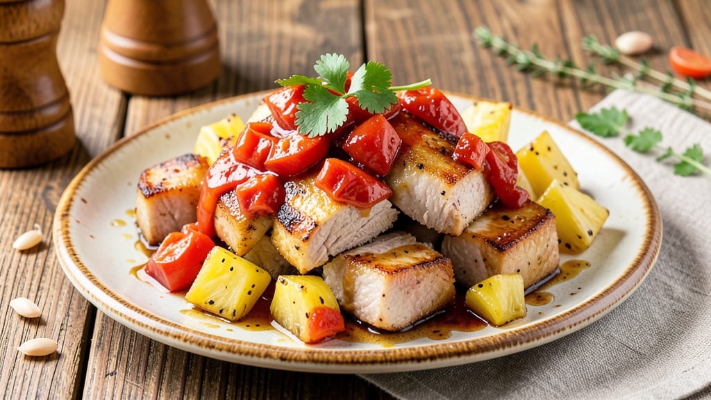 Pork With Pineapple and Tomato Sauce Recipe: Sweet-Tangy Braise With Juicy Crispy Edges