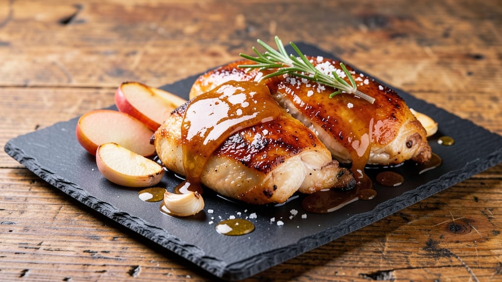 Crown Royal Apple Chicken Recipe: Smoky Apple-Cider Glaze With Celery Pepper Crunch