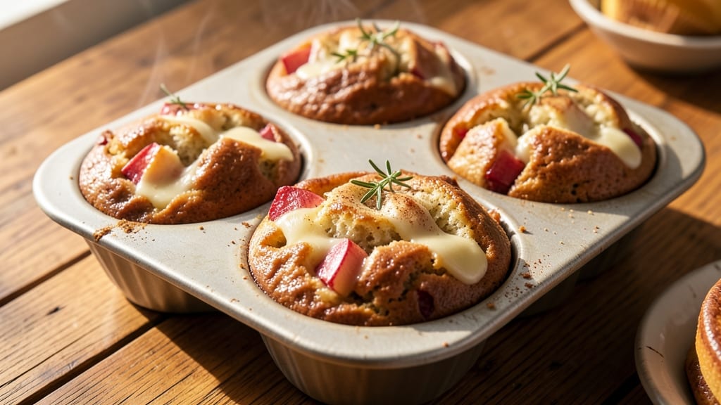Apple Cheese Muffins Recipe: Spiced Apple-Cheddar Bites With Buttery Streusel