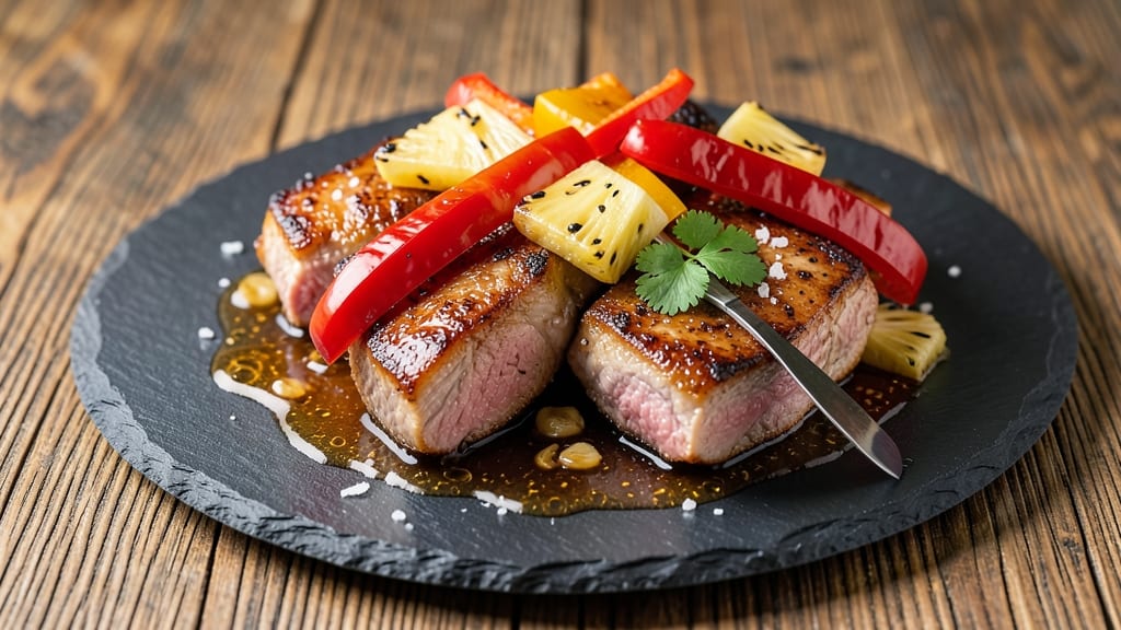 Pork Chops With Pineapple and Peppers Recipe: Sweet-Tangy Glaze That Caramelizes Edges