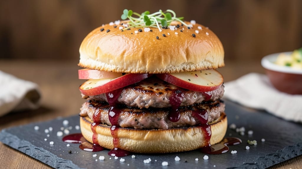 Pork And Apple Burgers Recipe: Juicy Patties With Caramelized Apple Crunch