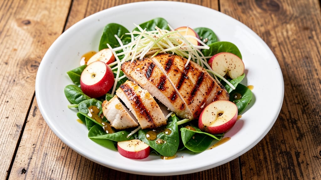 Grilled Chicken Apple Salad Recipe: Warm Spiced Chicken and Crunchy Apple Bites