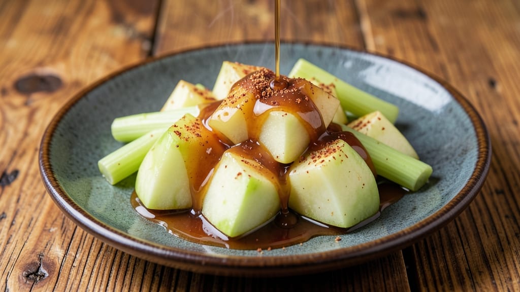 Caramel Apple Crown Royal Recipe: Boozy Apple Sauce With Celery Pepper Crunch