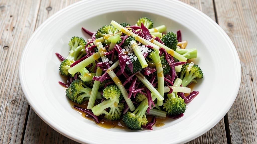 Broccoli Slaw With Apple Cider Vinegar Recipe: Crunchy Celery and Sweet Apple Zing