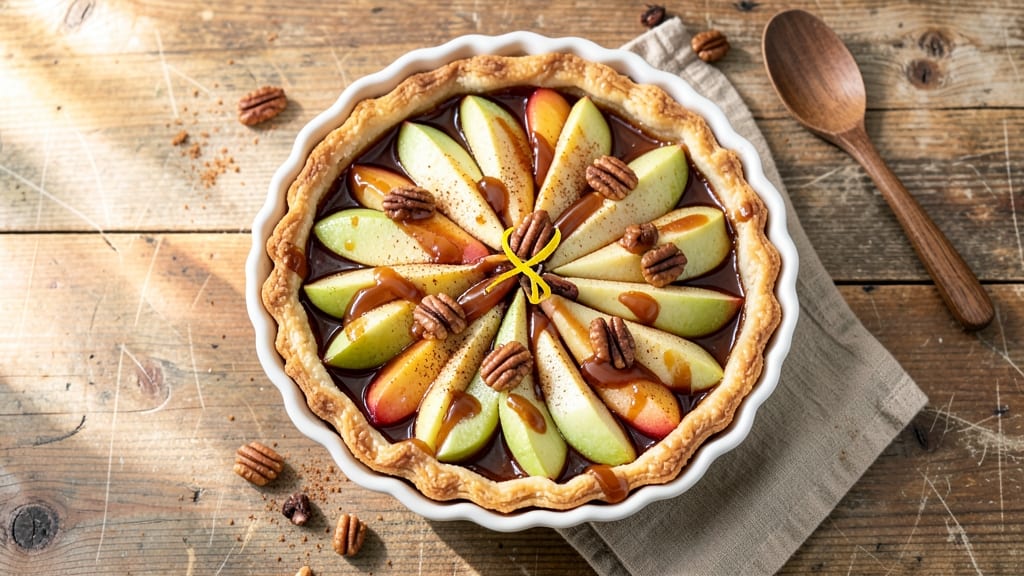 Apple Tart With Caramel Sauce Recipe: Flaky Crust Meets Gooey Apple-Caramel Bliss