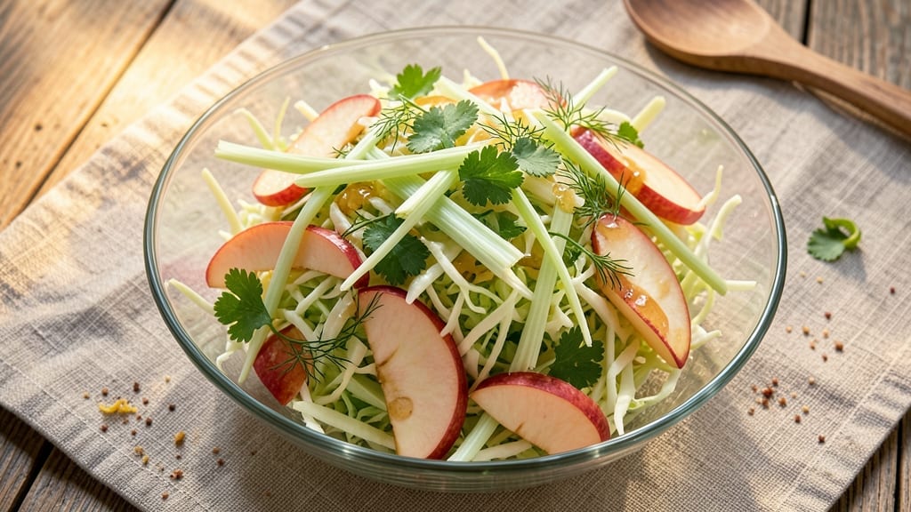Apple Slaw Salad Recipe: Crisp Celery and Sweet Apple Crunch Without Dressing Overload