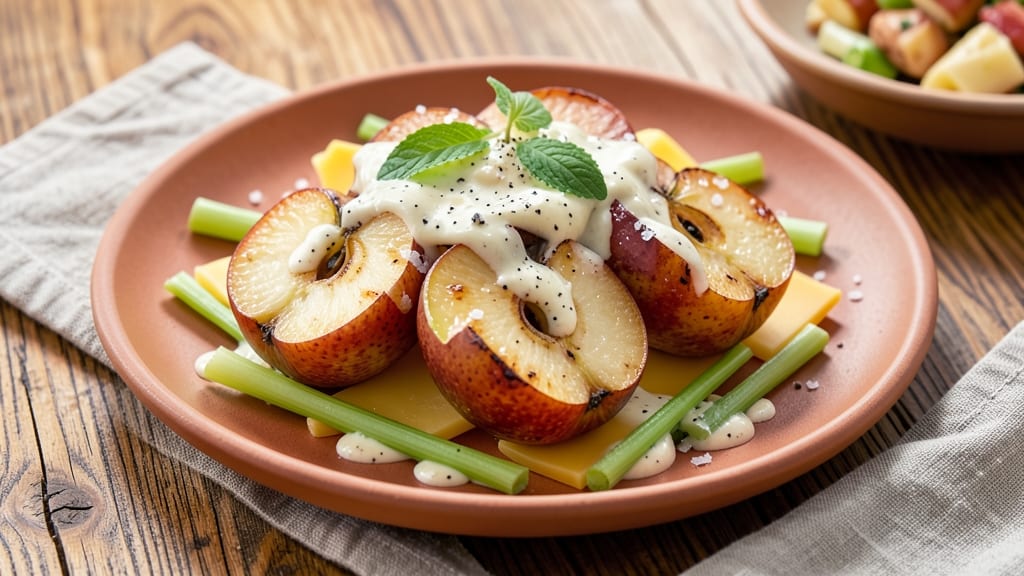Apple Cheese Recipe UK: Crisp Celery and Sweet Apple Skillet Harmony