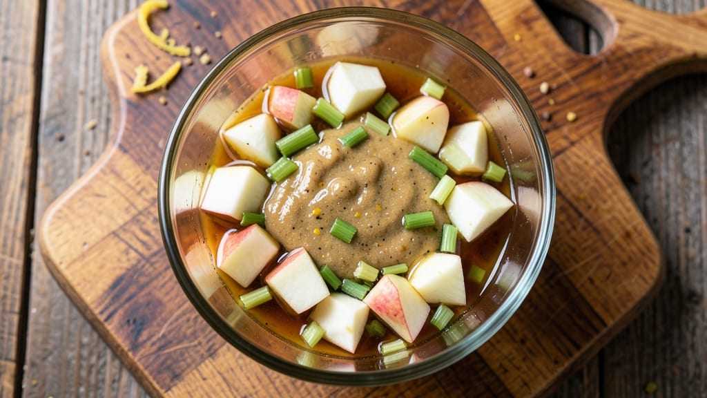 Sweet Apple Salad Dressing Recipe: Crunchy Celery and Honey-Drizzled Balance