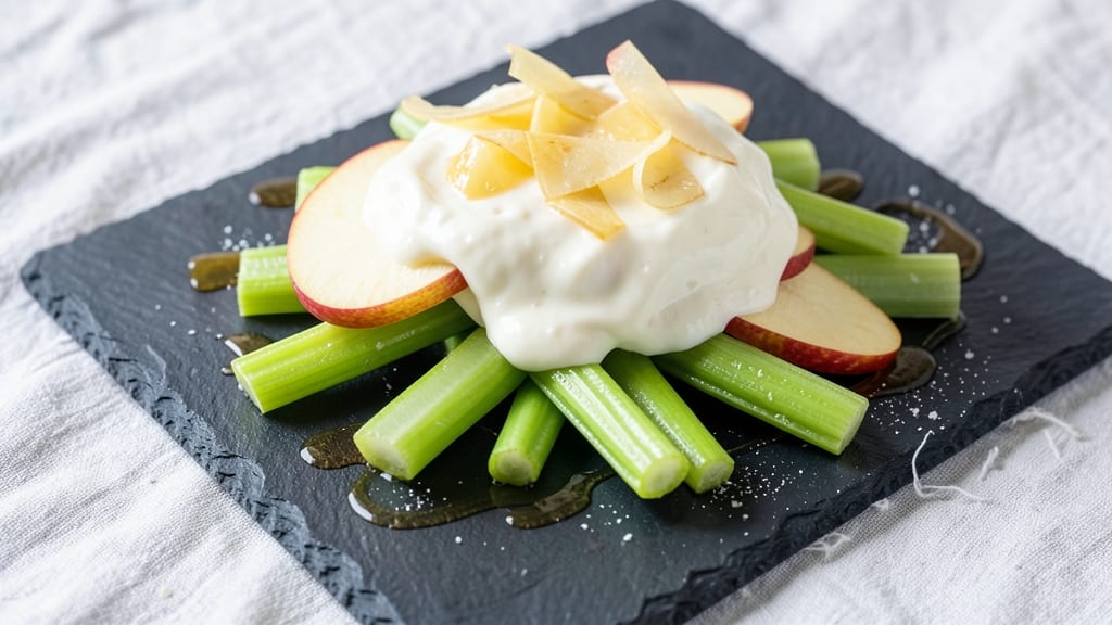 Apple Cheese Appetizer Recipe: Crisp Celery Sticks With Warm Melty Cheese Dip