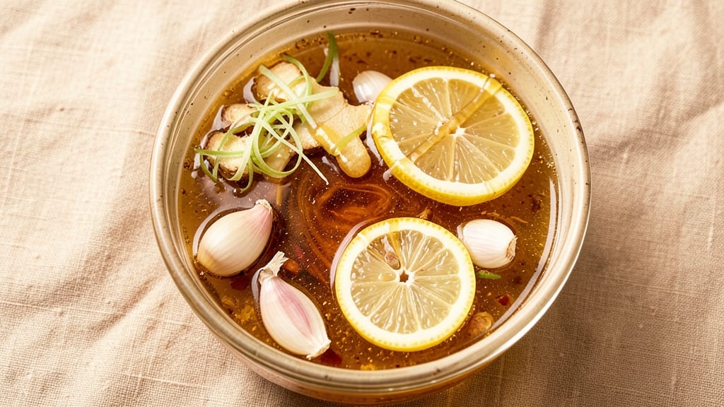 Apple Cider Vinegar Garlic Ginger Lemon and Honey Recipe: Zesty All-Purpose Panacea for Salads and Drizzles