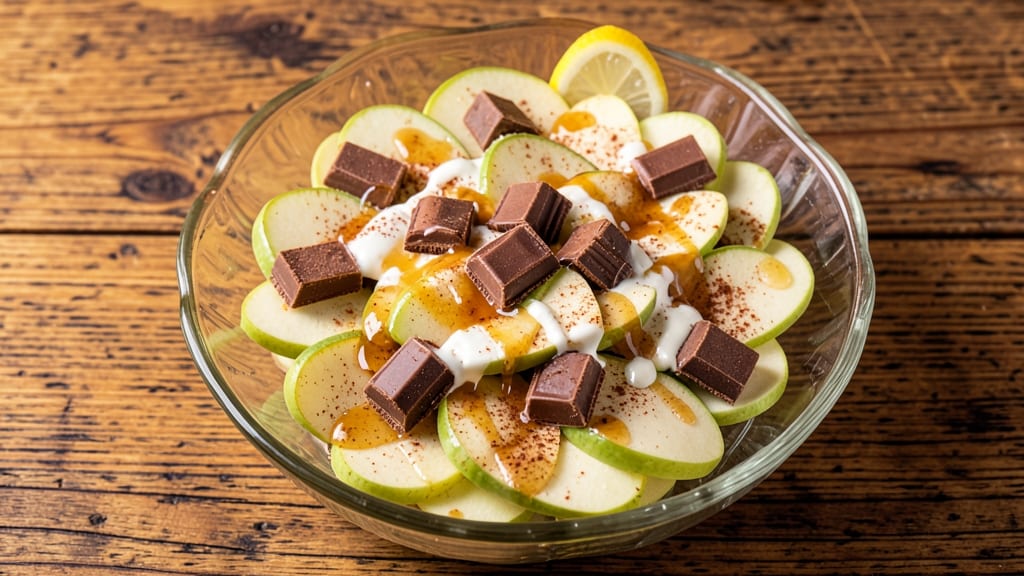 Old Fashioned Snickers Apple Salad Recipe: Crunchy Nut and Sweet Apple Harmony Without Dressing Overload