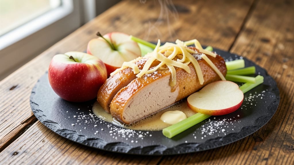 Apple Gouda Chicken Sausage Recipe: One-Pan Caramelized Celery Crunch