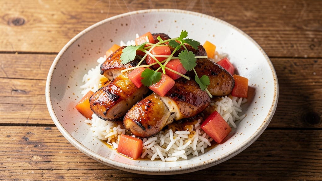 Pineapple Chicken and Rice Crockpot Recipe: Sweet-Tart Glaze Locks in Juicy Tenderness