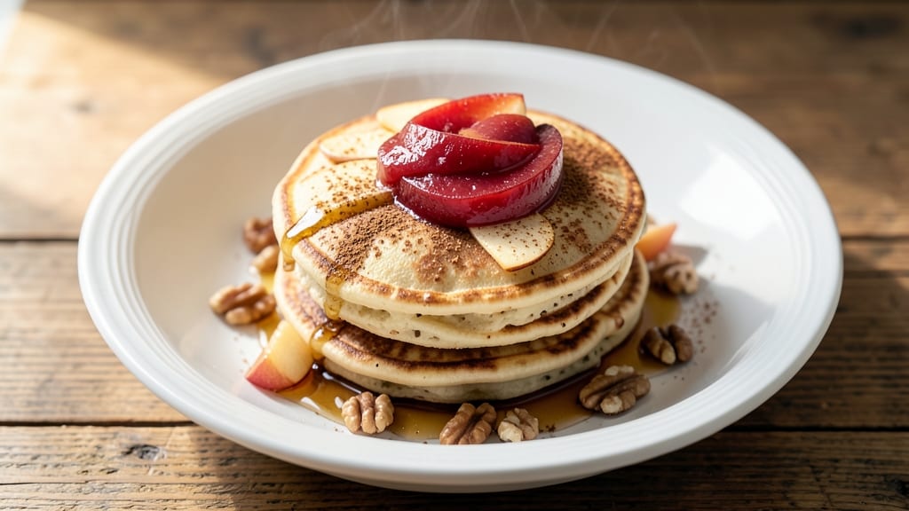 Apple Cinnamon Oatmeal Pancake Recipe: Warm Spiced Stacks With Caramelized Fruit Topping