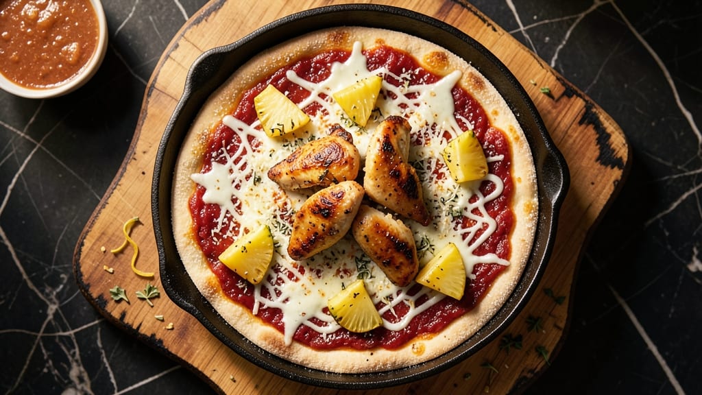 Chicken and Pineapple Pizza Recipe: Tropical Crispy Topping Combo