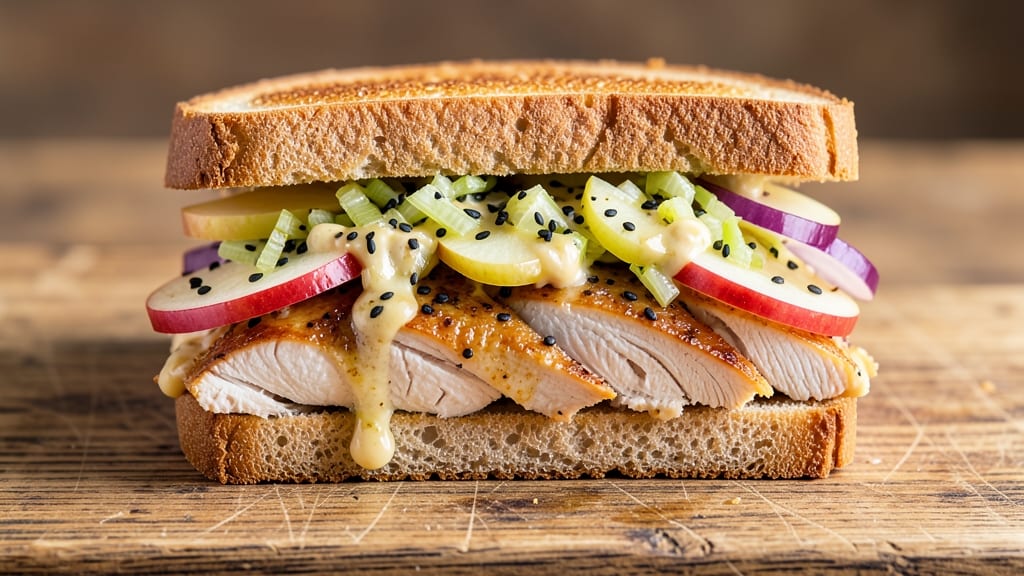 Chicken and Apple Salad Sandwich Recipe: Crisp Celery and Sweet Apple Bite-Sized Freshness