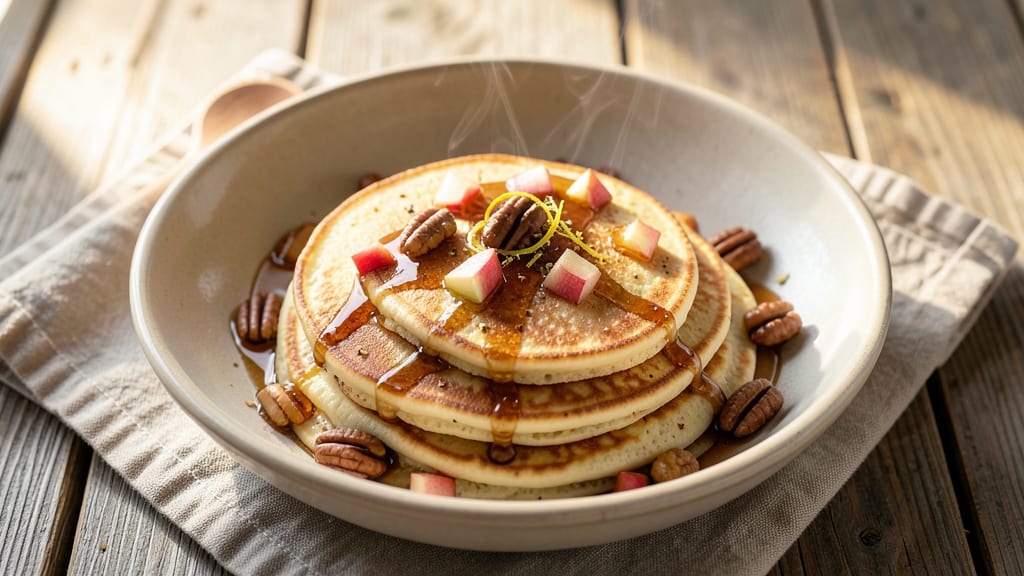 Baby Apple Pancakes Recipe: Mini Stacks With Caramelized Topping
