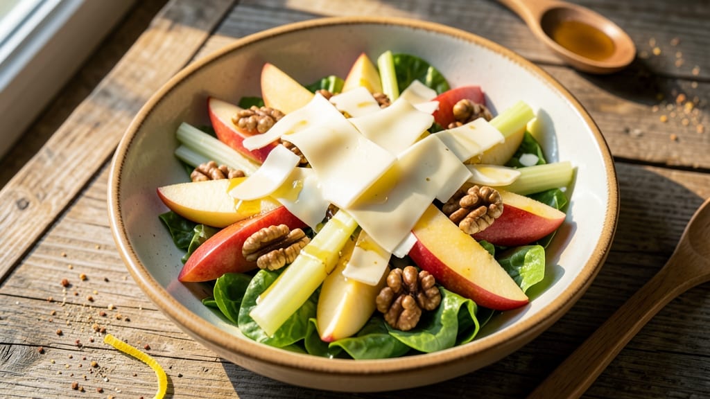 Old Chicago Apple Walnut Salad Recipe: Crisp Celery and Walnut Crunch With Sweet Apple Bite