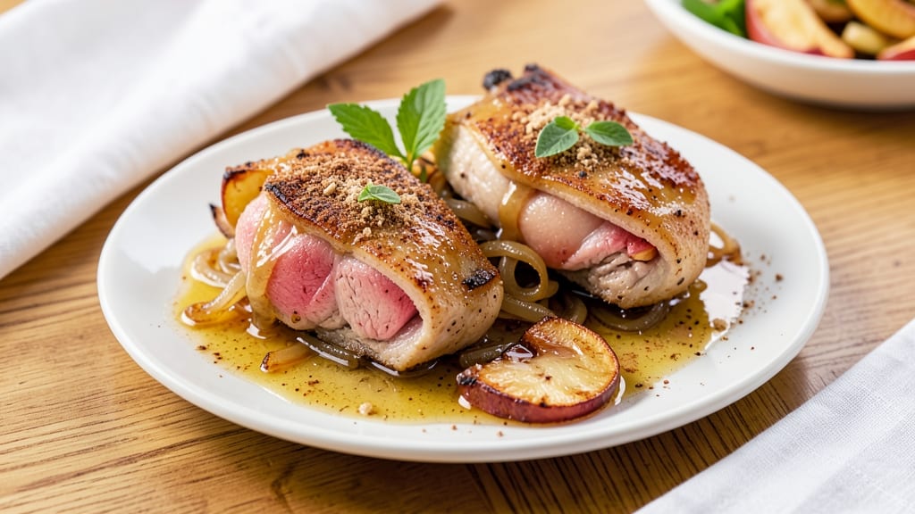 Baked Apple Stuffed Pork Chops Recipe: Juicy Meat Cradled in Spiced Apple Filling