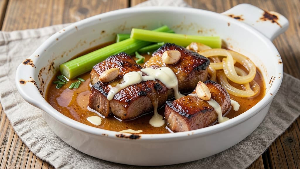 Pork And Apple Juice Recipe: Slow-Simmered Sweetness With Celery Crunch