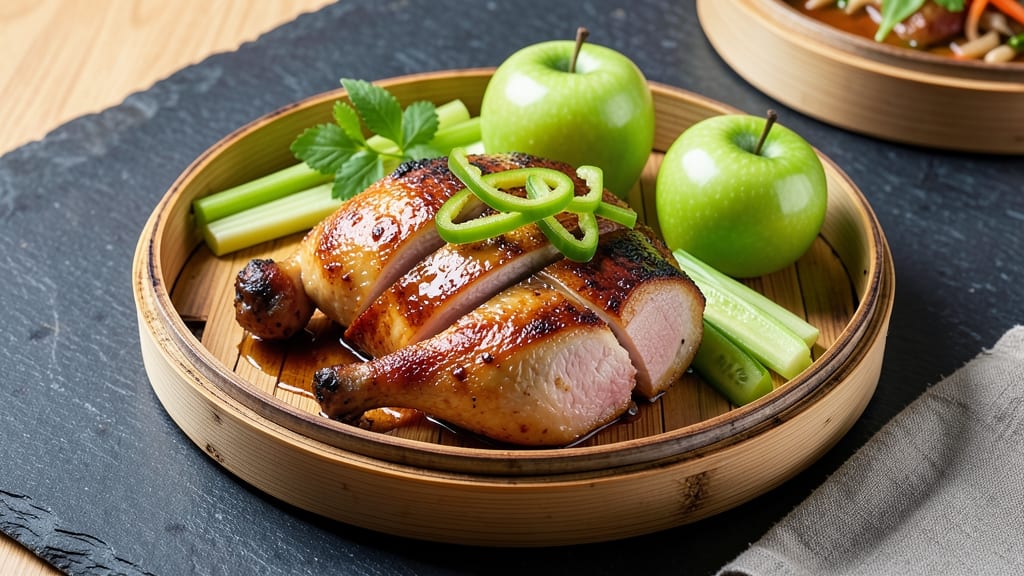 Chicken With Apple Chinese Menu Recipe: Wok-Fried Crispy Bites With Celery-Pepper Crunch