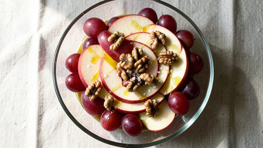 Apple Grape Walnut Salad Recipe: Crunchy Nut and Sweet Fruit Balance