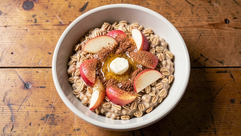 Apple Cinnamon Steel Cut Oatmeal Recipe: Warm Spice and Crunchy Topping Harmony