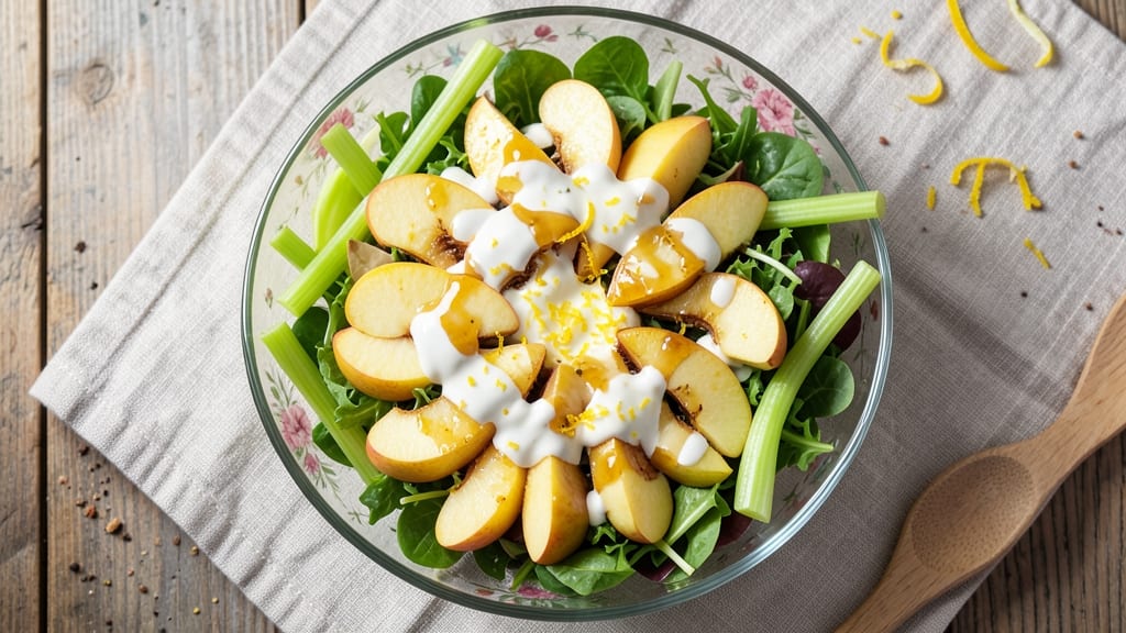 Hello Fresh Apple Salad Recipe: Crunchy Celery and Sweet Apple Refreshment With Creamy Yogurt Dressing