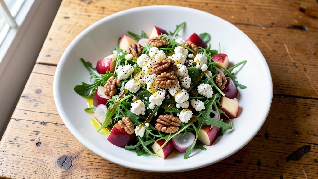 Apple Walnut Feta Salad Recipe: Crunchy Nut and Tart Cheese Balance