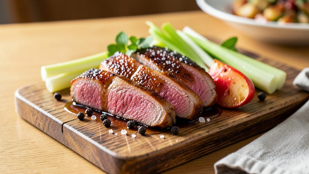 Hormel Apple Bourbon Pork Tenderloin Recipe: Sweet-Tart Glaze with Celery Pepper Bite