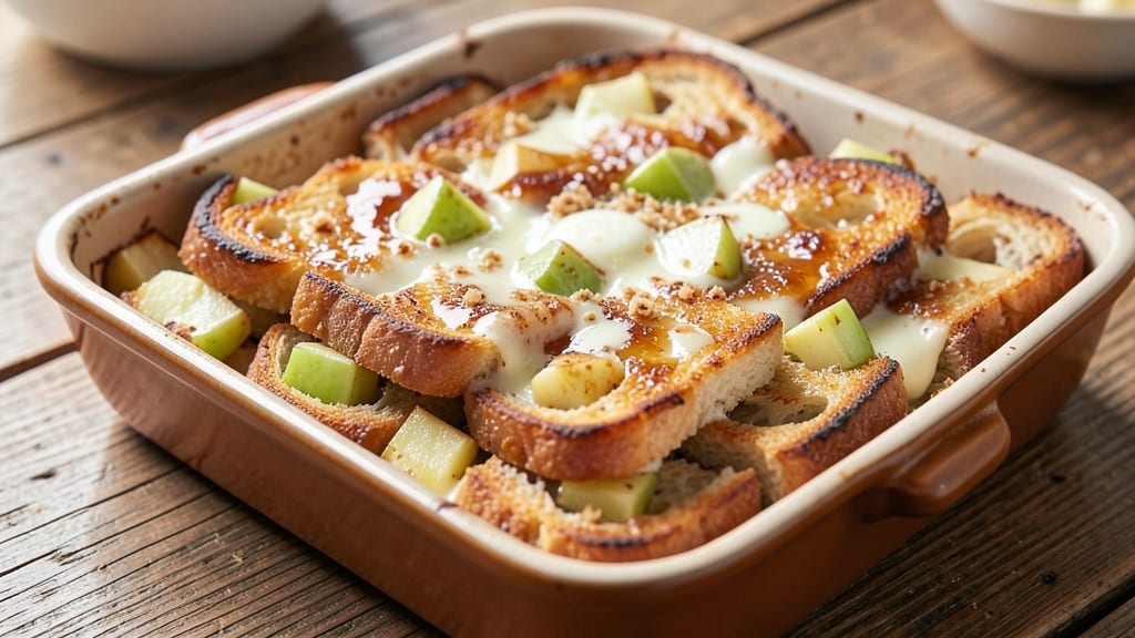 Fried Apple French Toast Bake Recipe: Caramelized Top, Crispy Edges, Soft Centers
