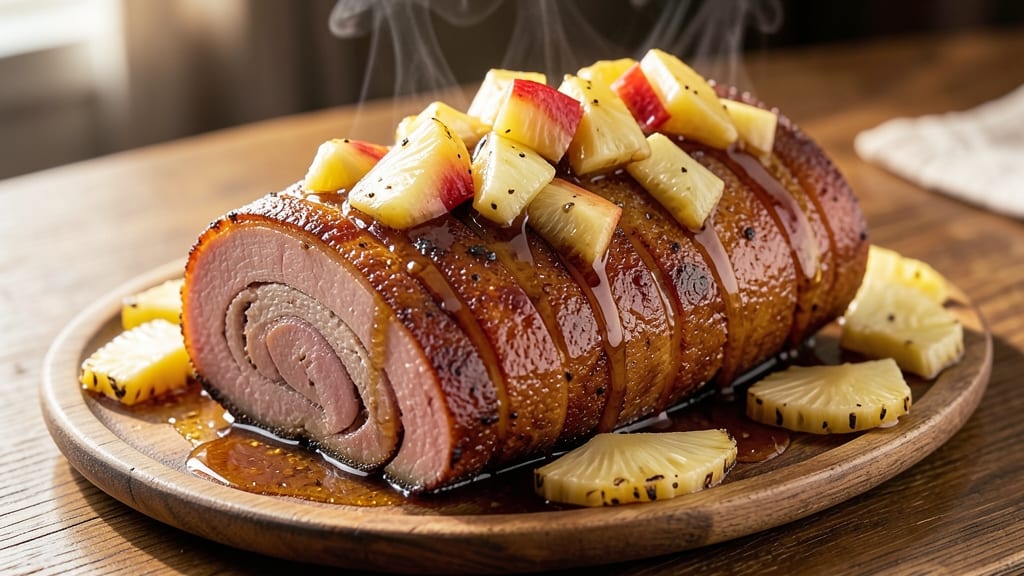 Brown Sugar Pineapple Honey Ham Recipe: Glazed Caramelized Sweetness in One Pan
