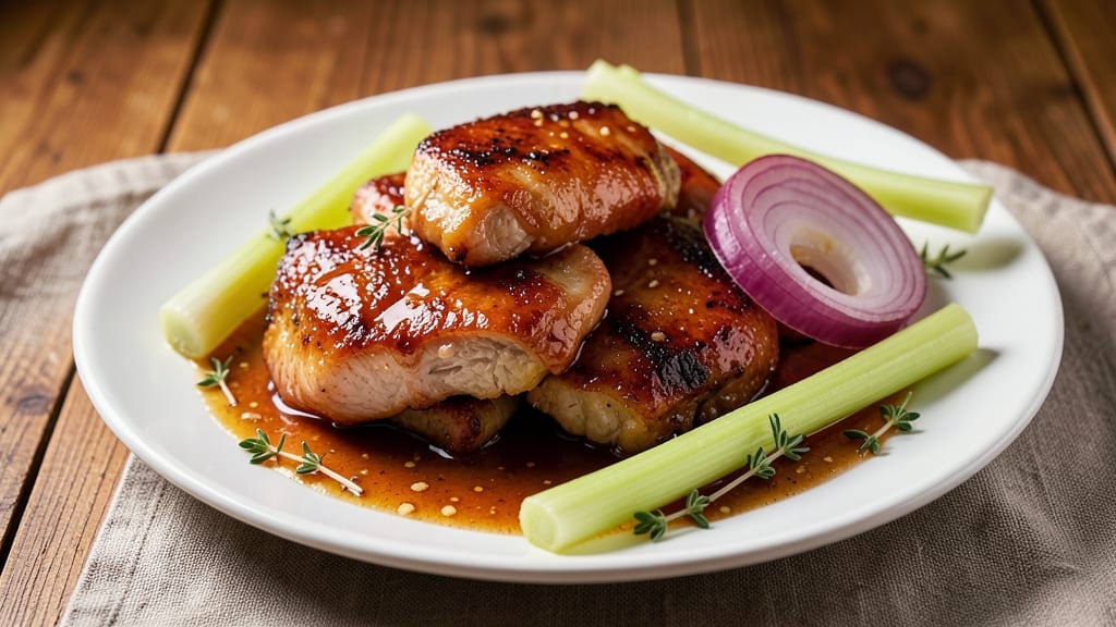 Apple Juice Chicken Recipe: Braised Crisp Celery and Sweet Apple Crunch