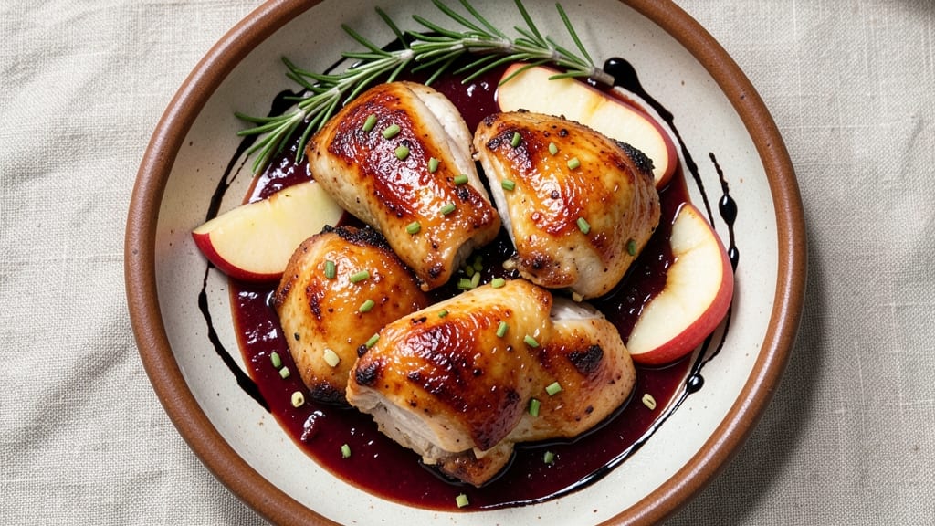 Apple Balsamic Chicken Recipe: Glazed With Caramelized Sweetness and Celery Pepper Bite