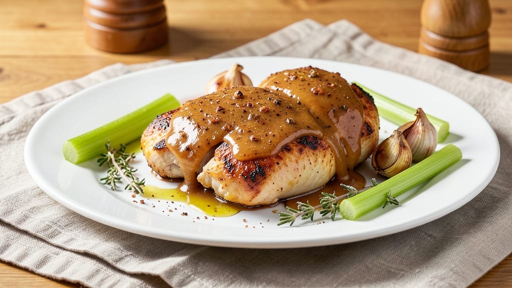 Roasted Apple Butter Chicken Recipe: Smoky-Spiced Glaze That Caramelizes Celery Crunch