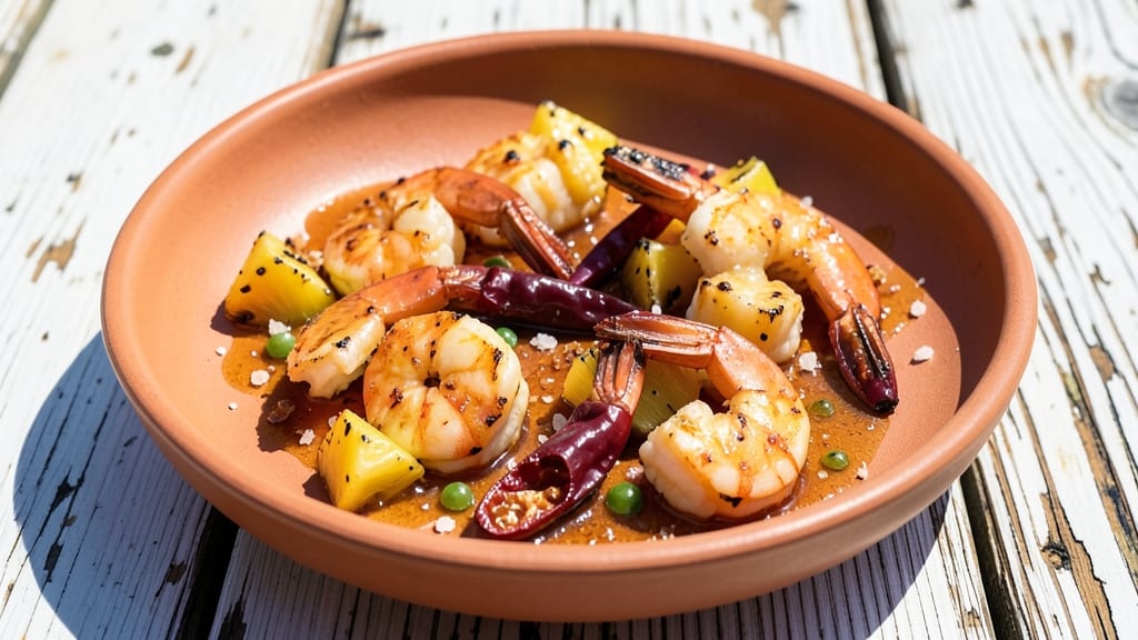 Caribbean Pineapple Shrimp Recipe: Spiced Rum Glaze and Crispy Edges